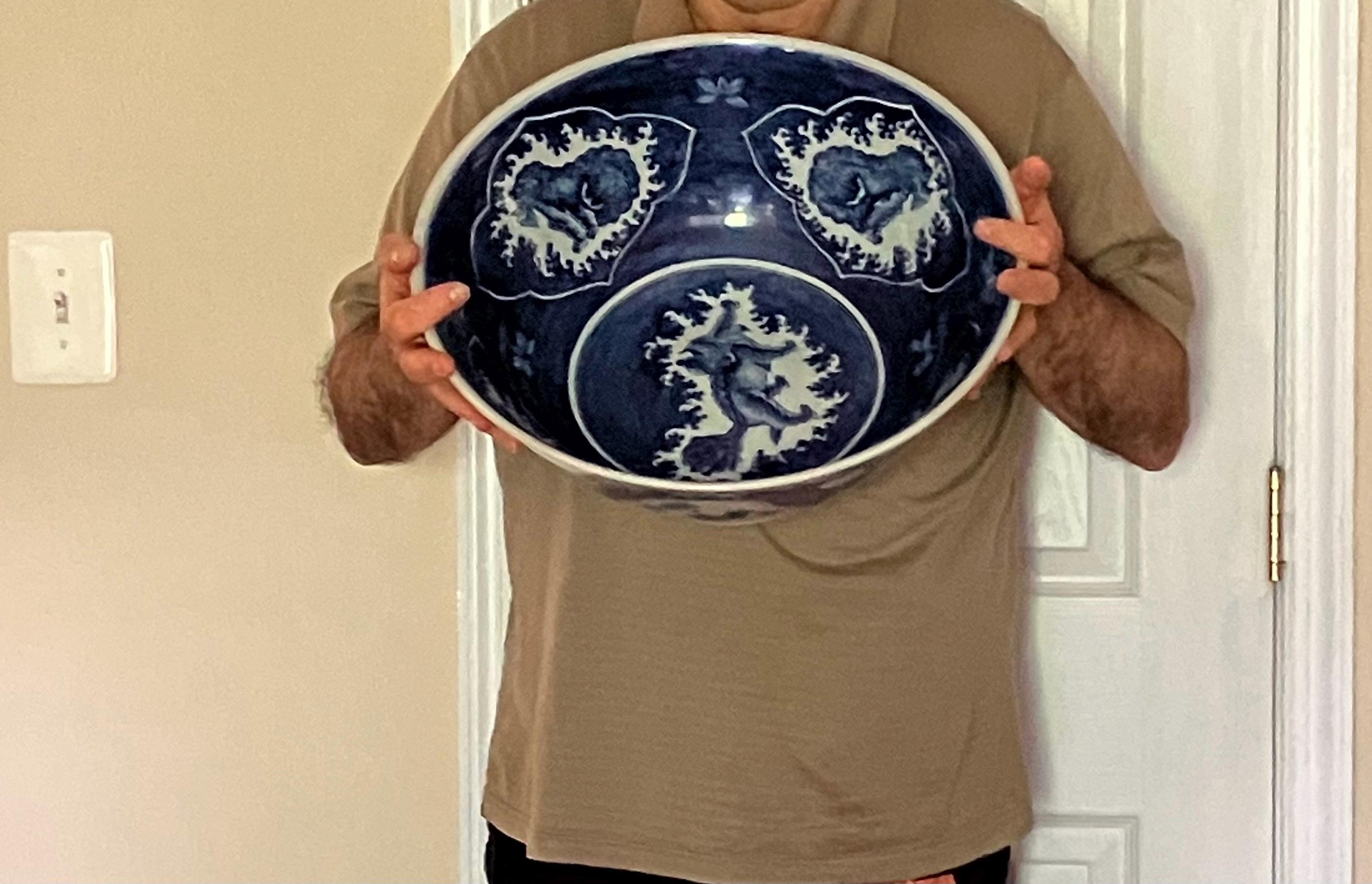 Antique Chinese Blue Bowl - Etsy