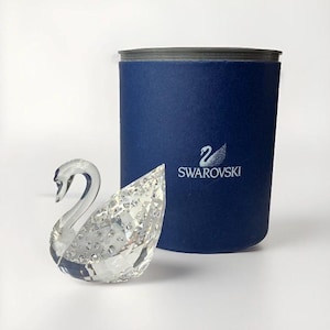 VTG Swarovski Crystal Swan Figurine, LTD EDT 1895-1995