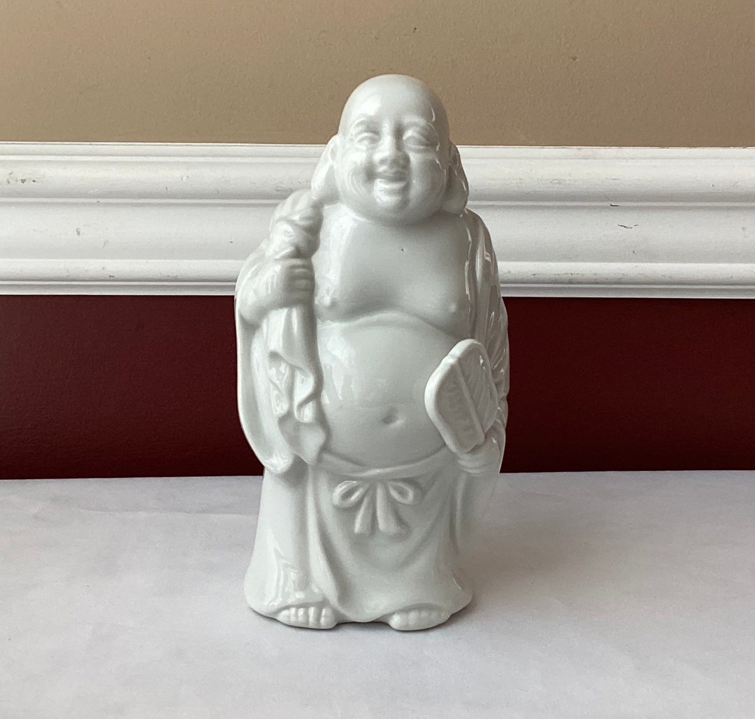 VTG Porcelain Happy Buddha From Seven Gods Figurine Made in