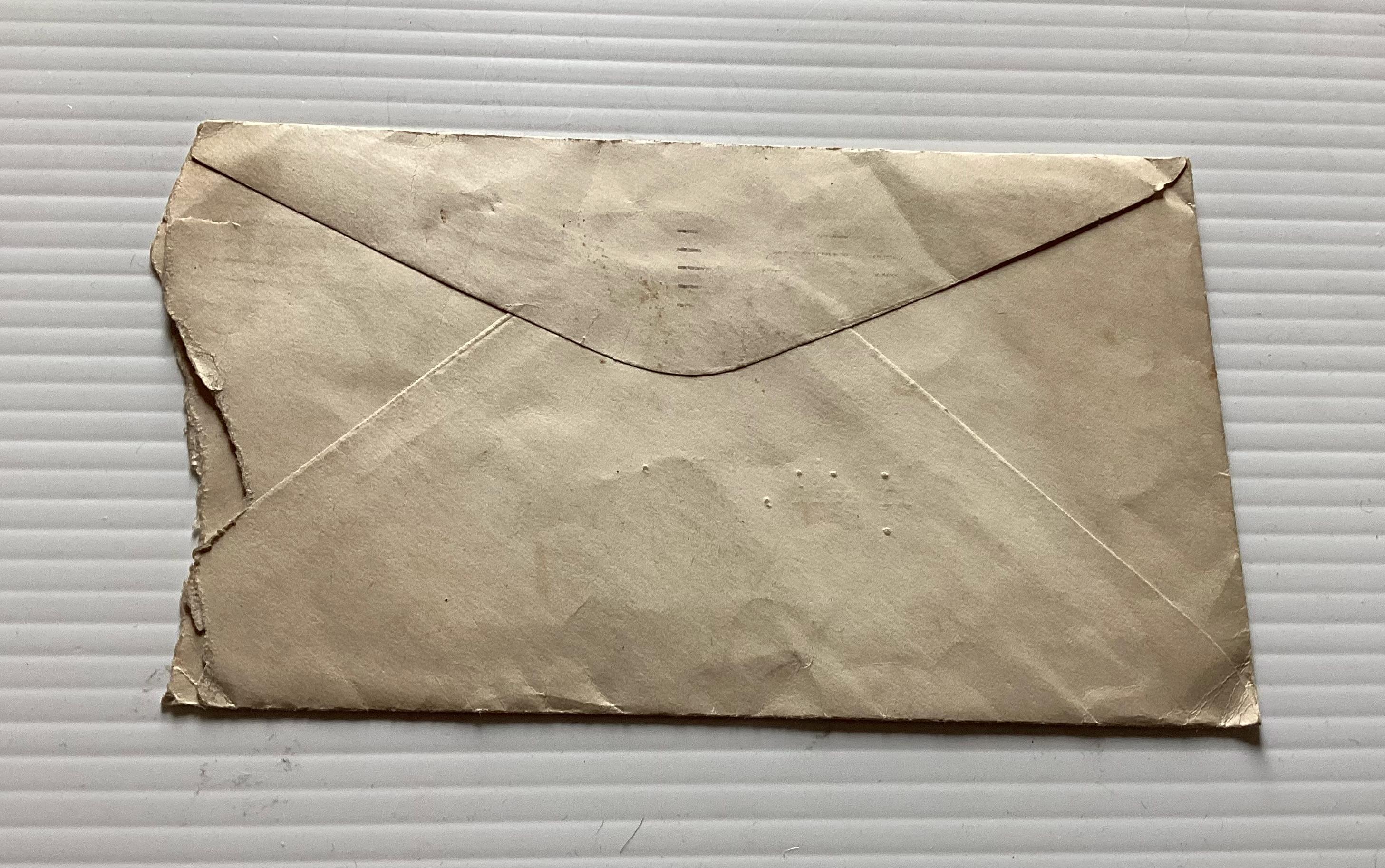 George Washington 2 Cent Stamp on an Opened Envelope, Postmark  display picture 1