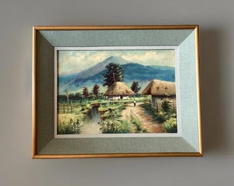 入荷なう 油彩画「Осеннее раздумье」 1946年 Kazonn O.A.