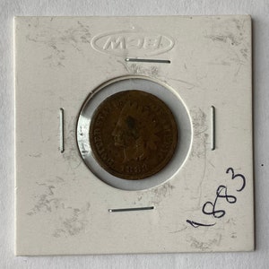 1883 Indian Head Penny (One Cent) Coin