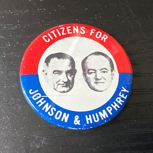 1980 Johnson & Humphrey Repro Campaign Button – 1964 Jugate Style Pin