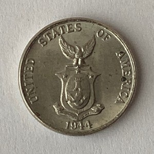 1944 Five Centavos Filipinas United States of America Coin/ Philippines Coin
