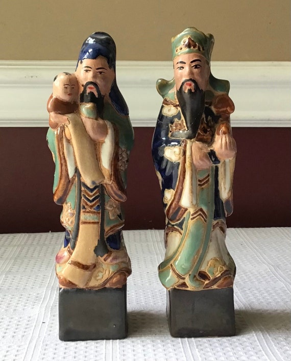 Coppia di antiche statuette di dio immortale in ceramica - Etsy Italia