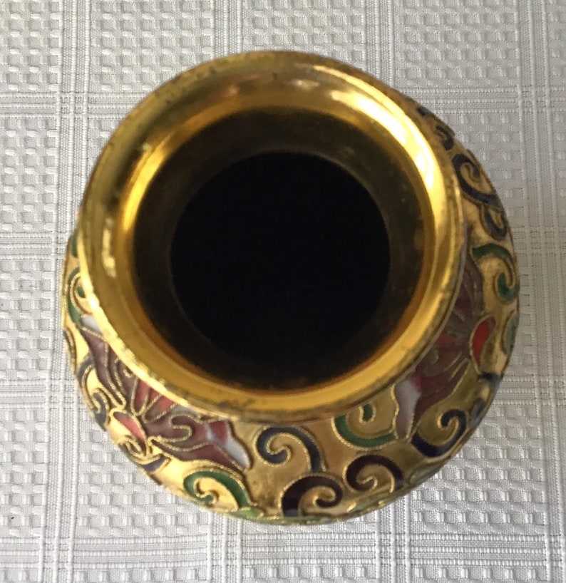 Vintage Chinese Cloisonn\u00e9 Vase