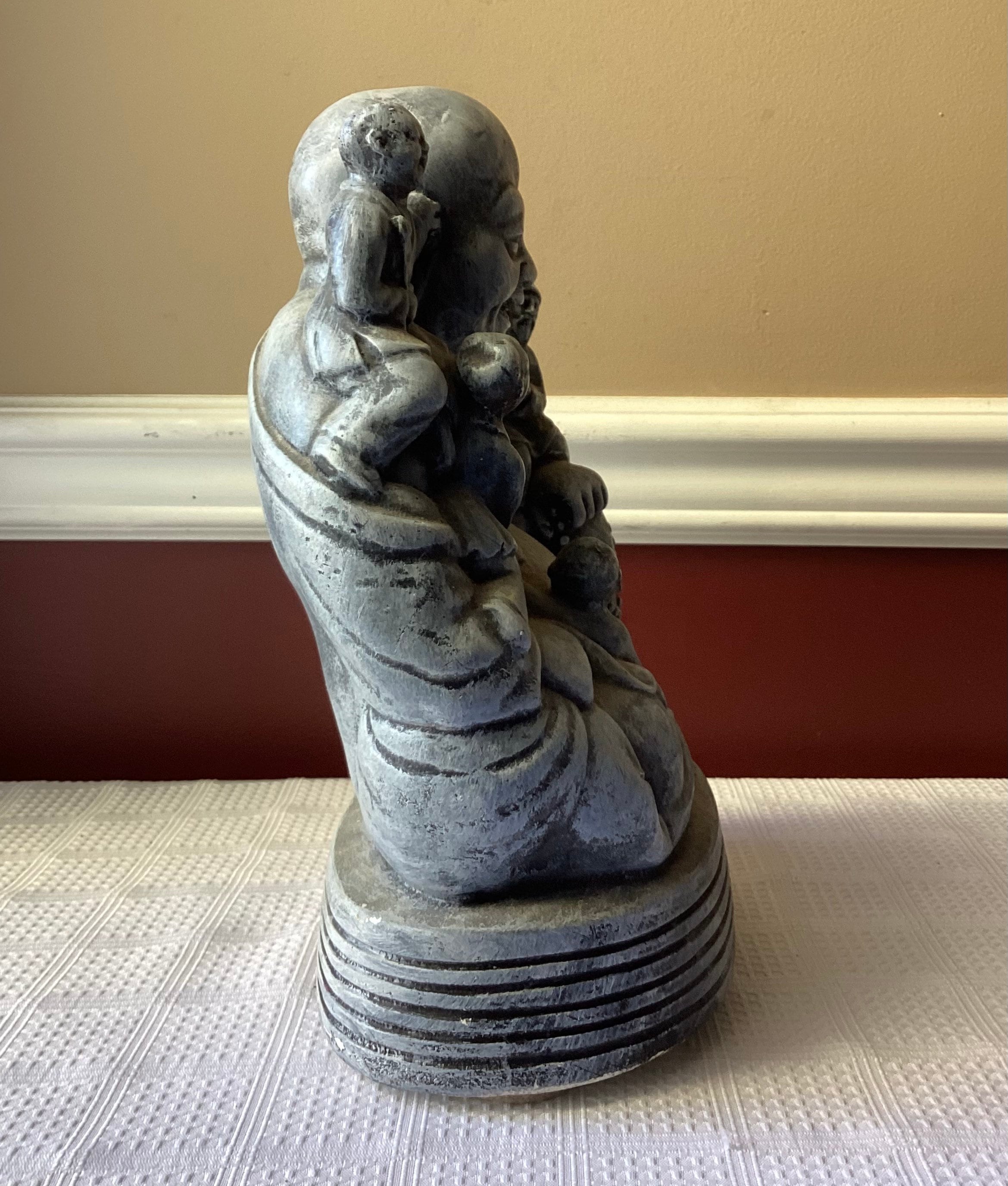 Vintage Chalkware Chinese Happy Buddha Statue, 11 1/2” Tall - Etsy