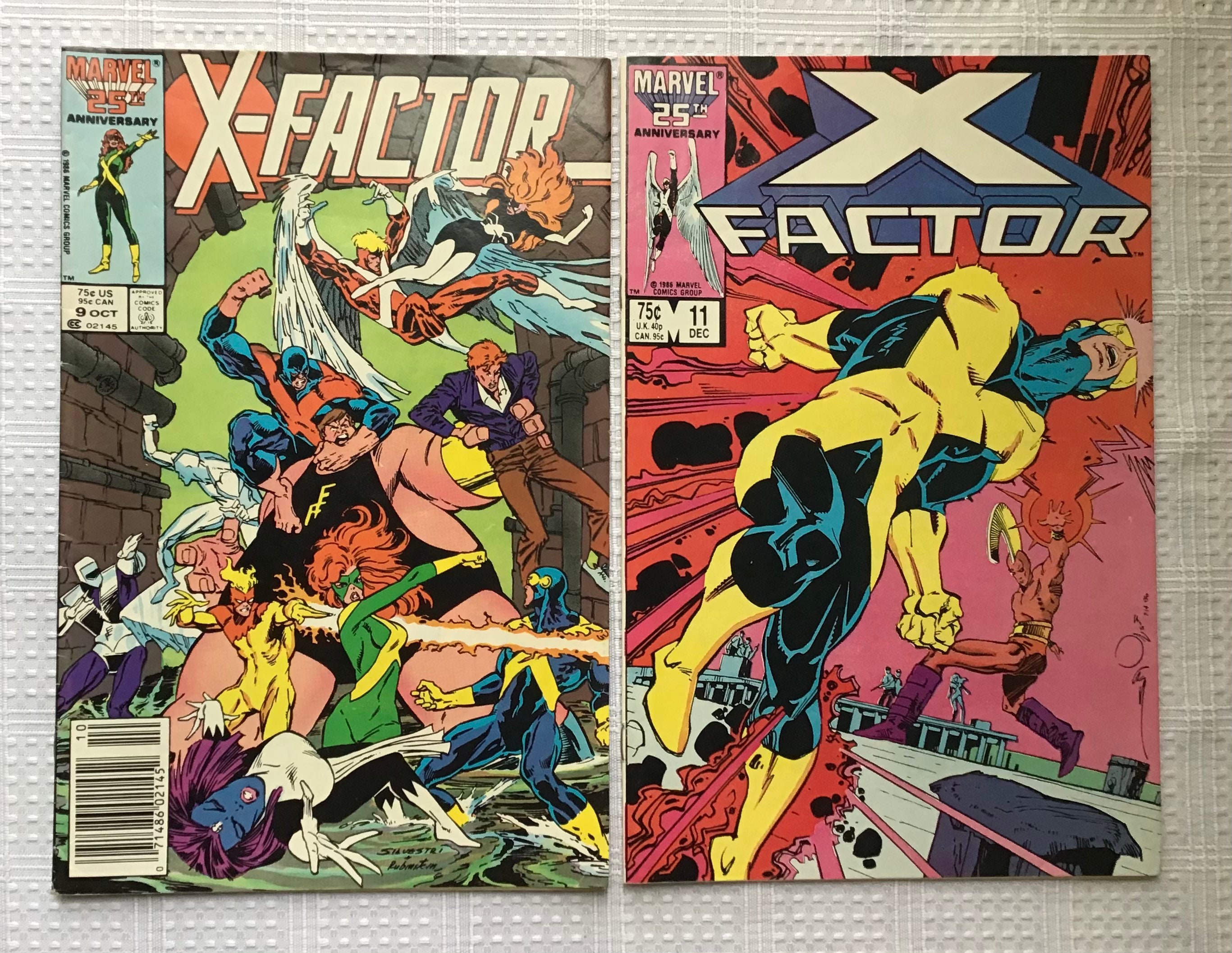 Lot of 6 1980's Marvel X Factor Comics, No's 7, 8, 9, 10, 11, 14