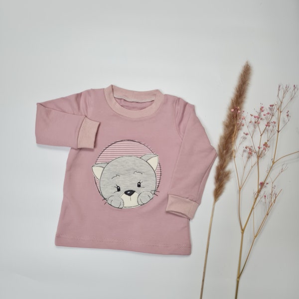 Sweatshirt size 68 applique cat