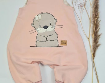 Strampler Romper Onesie Gr. 68 Applikation Otter