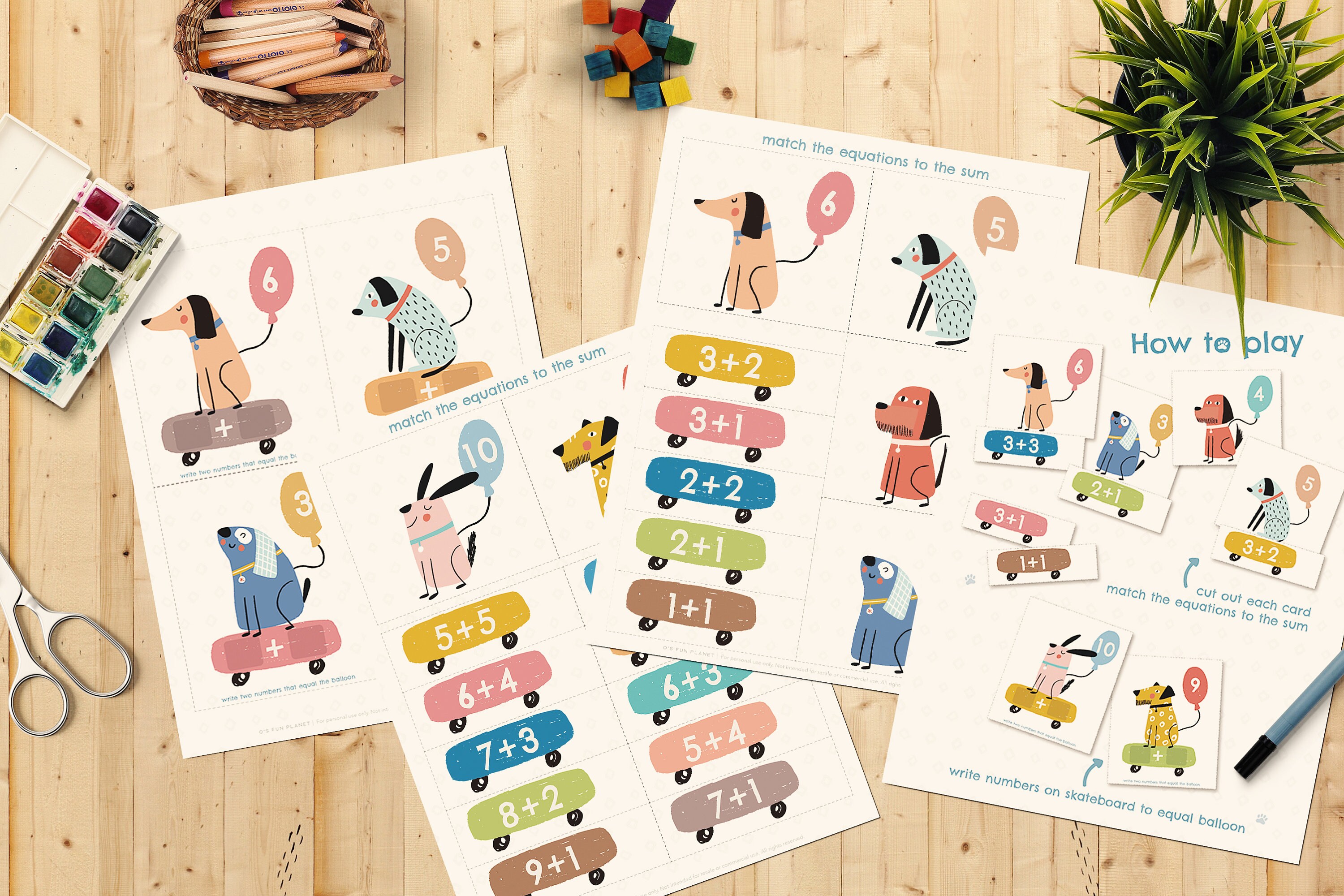 Puppy Math Cards | Dog Math Game | Numbers Game | Math Numeracy Game ...