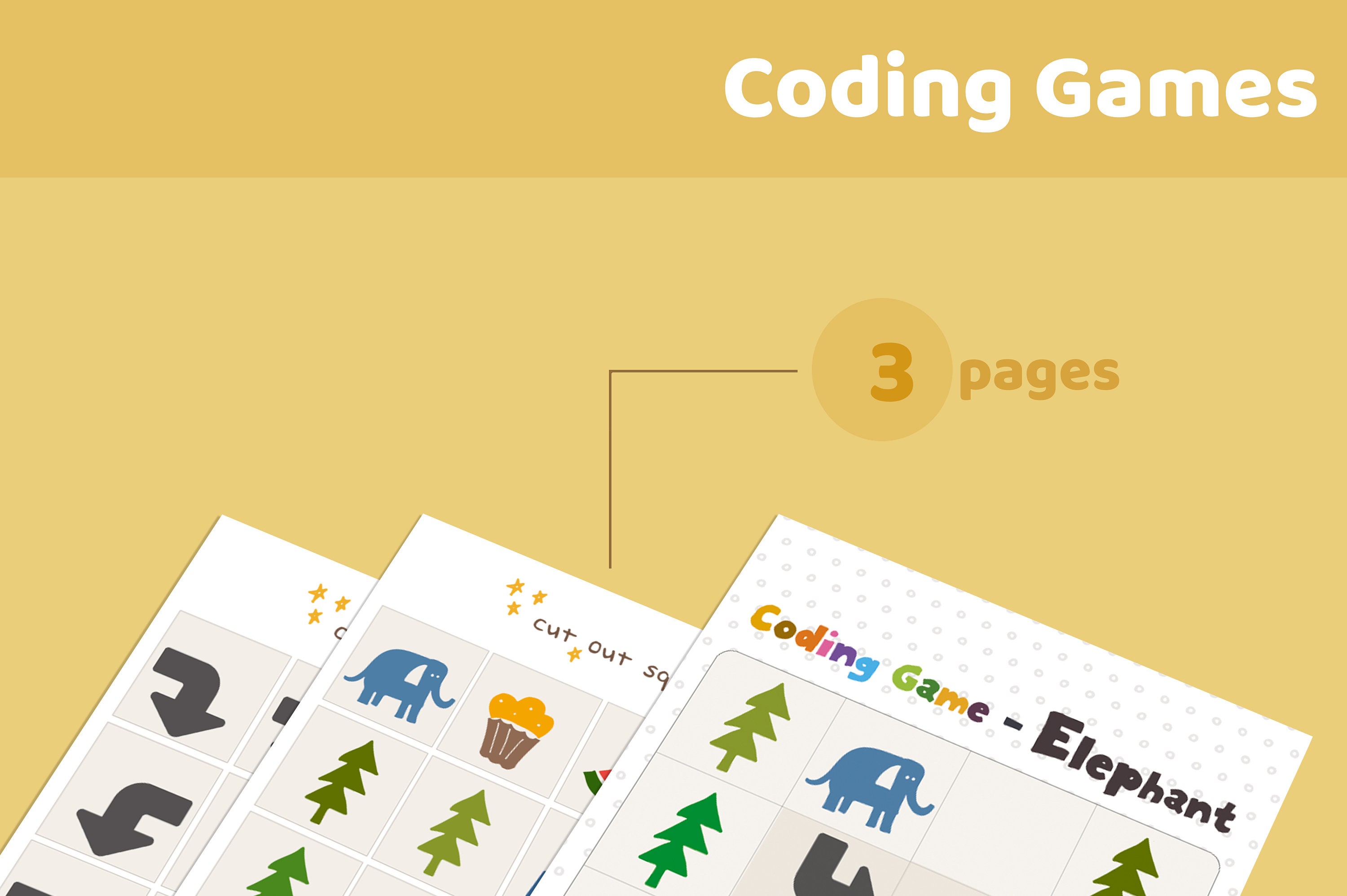 elephant-coding-game-coding-tiles-programming-game-stem-etsy-new-zealand