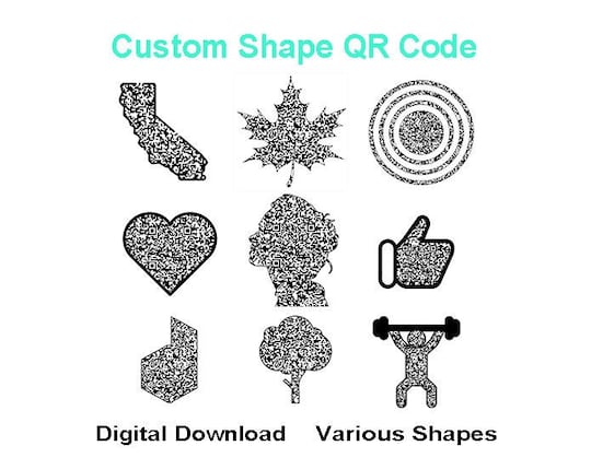 Custom Shape QR Code: Website, Social Media, Payment (Digital Download)