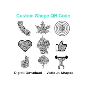 Benutzerdefinierte Form QR-Code Digitaler Download - kleine Unternehmen, Websites, Scan-to-Pay, Social Media, Instagram, Tiktok, Twitter, Wi-Fi, Menüs