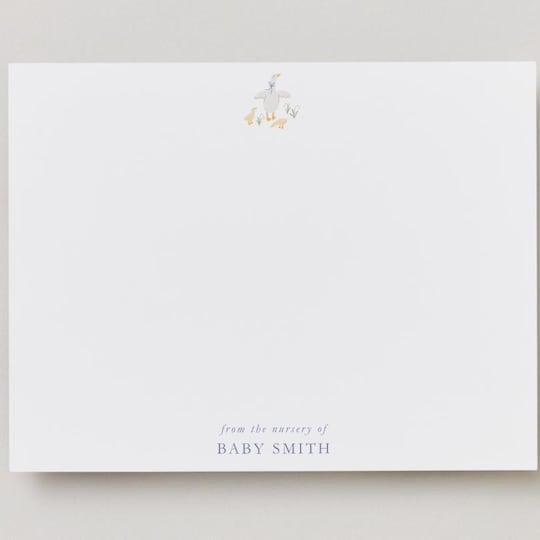 Personalized Goose & Gosling Baby Shower Thank You Cards: Stationery Set