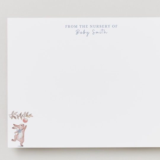 Baby Bunny Note Cards | Personalized Stationery Set