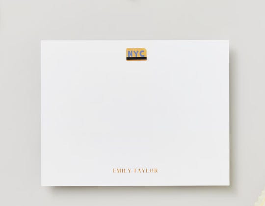 Personalized NYC Metro Card Stationery: Custom New York Thank You Cards