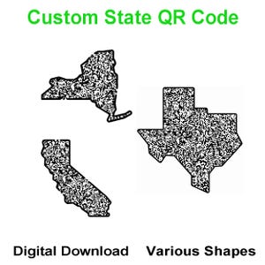 Custom State QR Code Digital Download - kleine Unternehmen, Websites, Scan-to-Pay, Social Media, Instagram, Tiktok, Twitter, Wi-Fi, Menüs