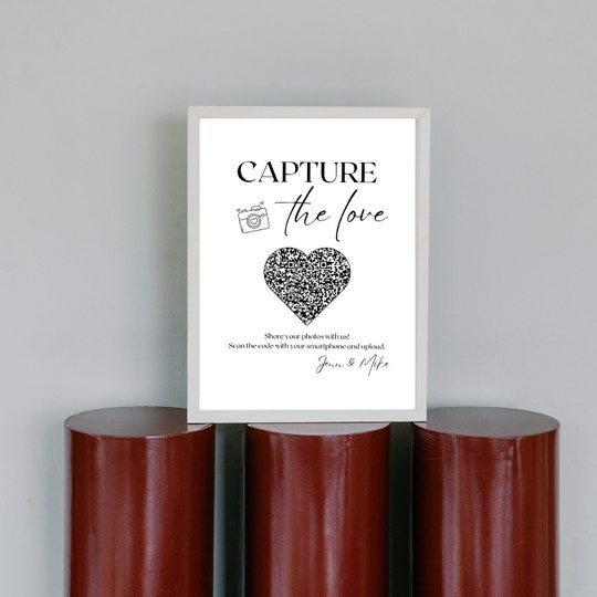 Custom Wedding Photo Sharing QR Code Card (Digital Download)