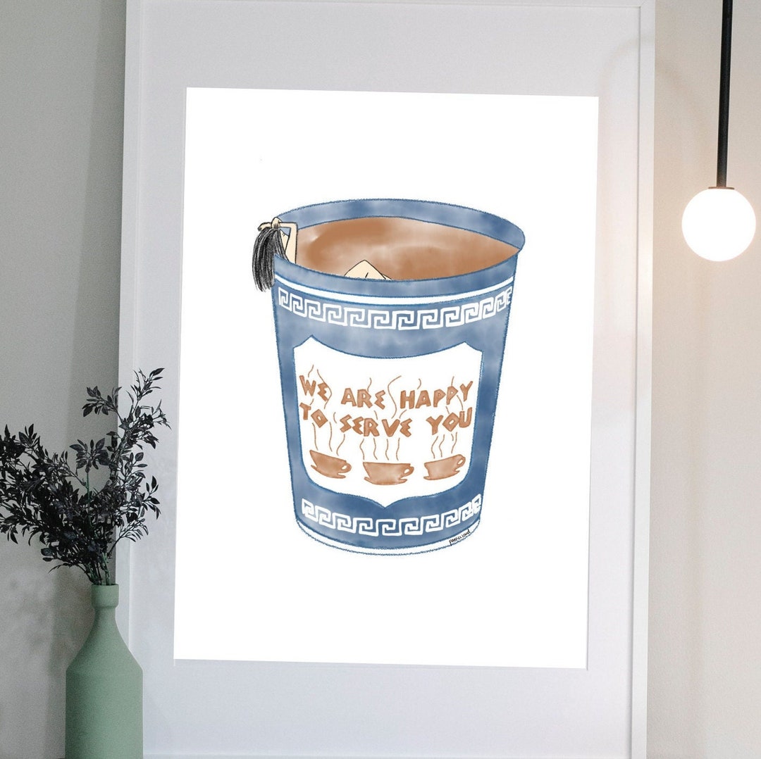 Iconic NYC Greek Coffee Cup Art Print NYC Coffee Watercolor - Etsy