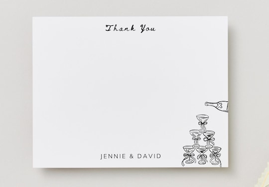 Personalized Wedding Thank You Cards: Monogrammed Stationery