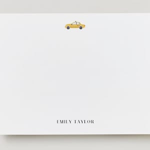 Personalized Custom New York City Taxi Stationery | Thank you cards | NYC Monogram gifts | Flat Note Cards with Envelopes | I love NYC