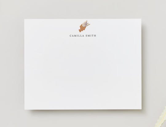 Taiyaki Ice Cream Stationery: Personalized Flat Note Card Set