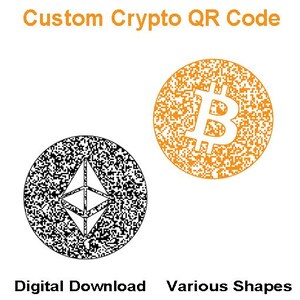 Benutzerdefinierte Bitcoin, Ethereum & Krypto QR-Code Digitaler Download - Kleine Unternehmen, Websites, Scan-to-Pay, Social Media, Instagram, Tiktok, X