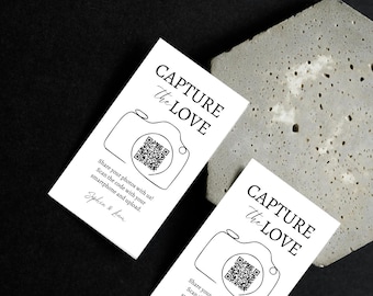 Printed Wedding Photo Sharing Cards – QR Code, Premium Cardstock