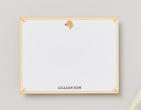 Golden Retriever Stationery: Personalized Thank You Cards