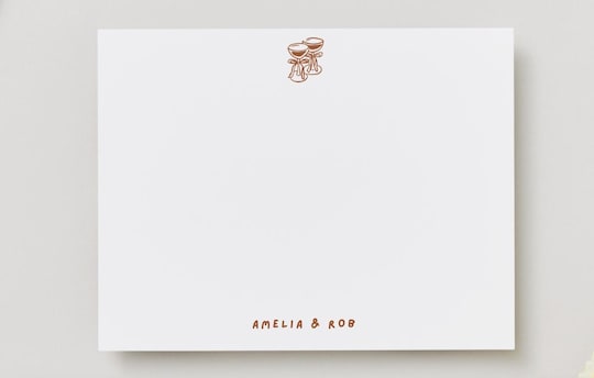 Personalized Wedding Thank You Cards | Champagne Toast Stationery