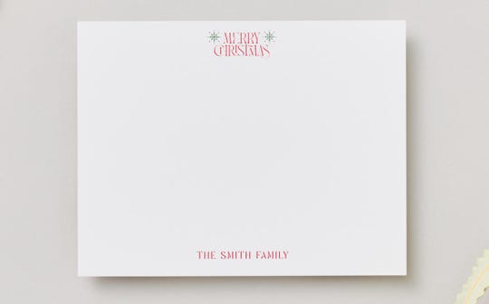 Vintage Christmas Note cards | Snowflake | Family Christmas Gift | Stationery Set | Merry Christmas