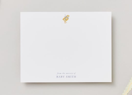 Baby Chick Thank You Note Cards | Personalized Stationery Set