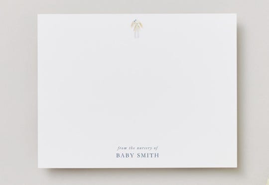 Baby Bunny Thank You Cards | Personalized Stationery Set