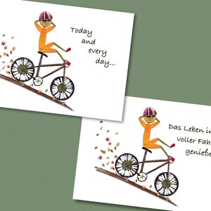 Grußkarte für Geburtstag, Vatertag, Schulabschluß, u.s.w. mit einem Motiv aus gepressten Blumen wahlweise auf deutsch oder englisch