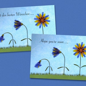 Get well cards handmade with pressed flower designs image 1