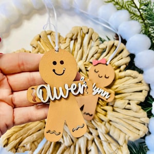 Hand-Painted Personalized Gingerbread Christmas Ornament