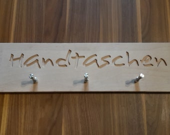 Handtaschen Garderobe Halter Buche 60x14cm Buche