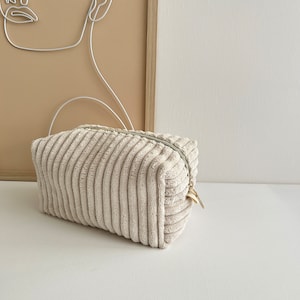 Kosmetiktasche | Kosmetikbeutel | Boxy-Bag | Schminktasche | Kulturtasche | Cord | Boho