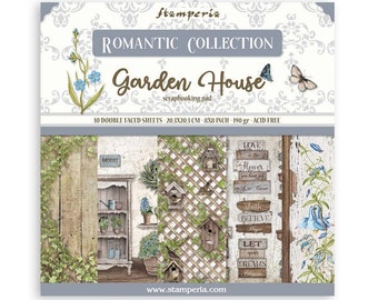 Stamperia. Garden house_Scrapbooking Pad 10 sheets cm 20x20 (8"x8").