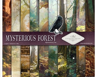 ITD Collection. Scrapbooking Mysterious forest_paper pad 12"x12" (30 x 30 cm).