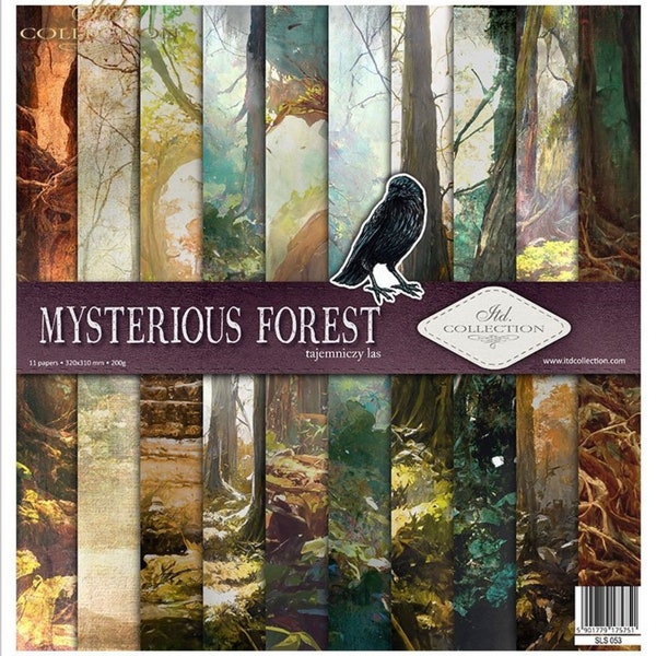 ITD Collection. Scrapbooking Mysterious forest_paper pad 12"x12" (30 x 30 cm).
