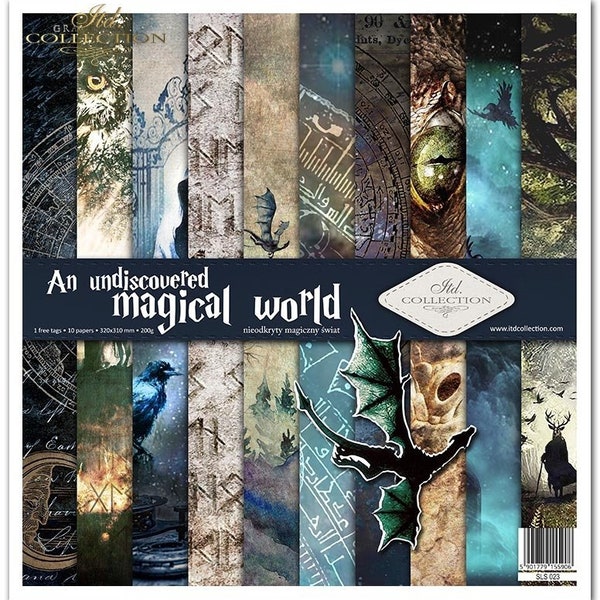 ITD Collection. Scrapbooking paper pad 12"x12" (30 x 30 cm). An undiscovered magical world.