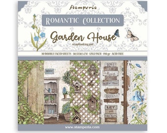 Stamperia. Garden house_Scrapbooking Pad 10 sheets cm 30.5x30.5 (12"x12").