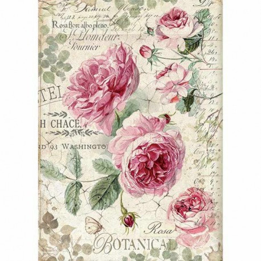 Stamperia Reispapier_english Roses. Decoupage. - Etsy