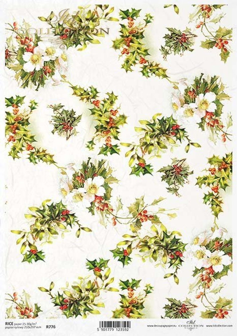 rice paper Decoupage. ITD Collection.3 Piece Scrapbooking Paper