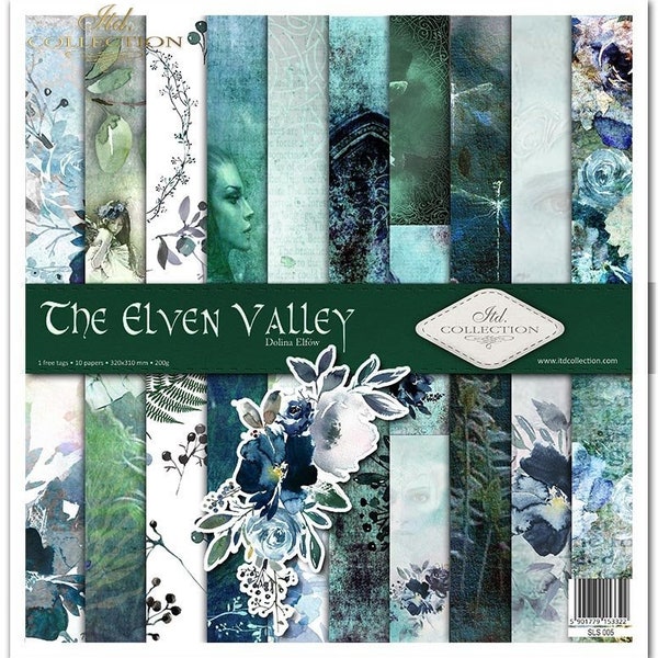 ITD Collection. Scrapbooking The Elven Valley_paper pad 12"x12" (30 x 30 cm).