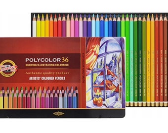 Koh-i-noor polycolor crayons 36pc_metal box