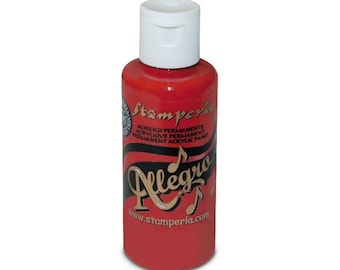 Stamperia Allegro. Acrylic paint_ Red. Red. 59ml.