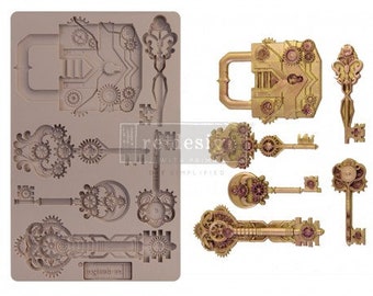 Fine. Silicone mold. Mechanical lock and keys.